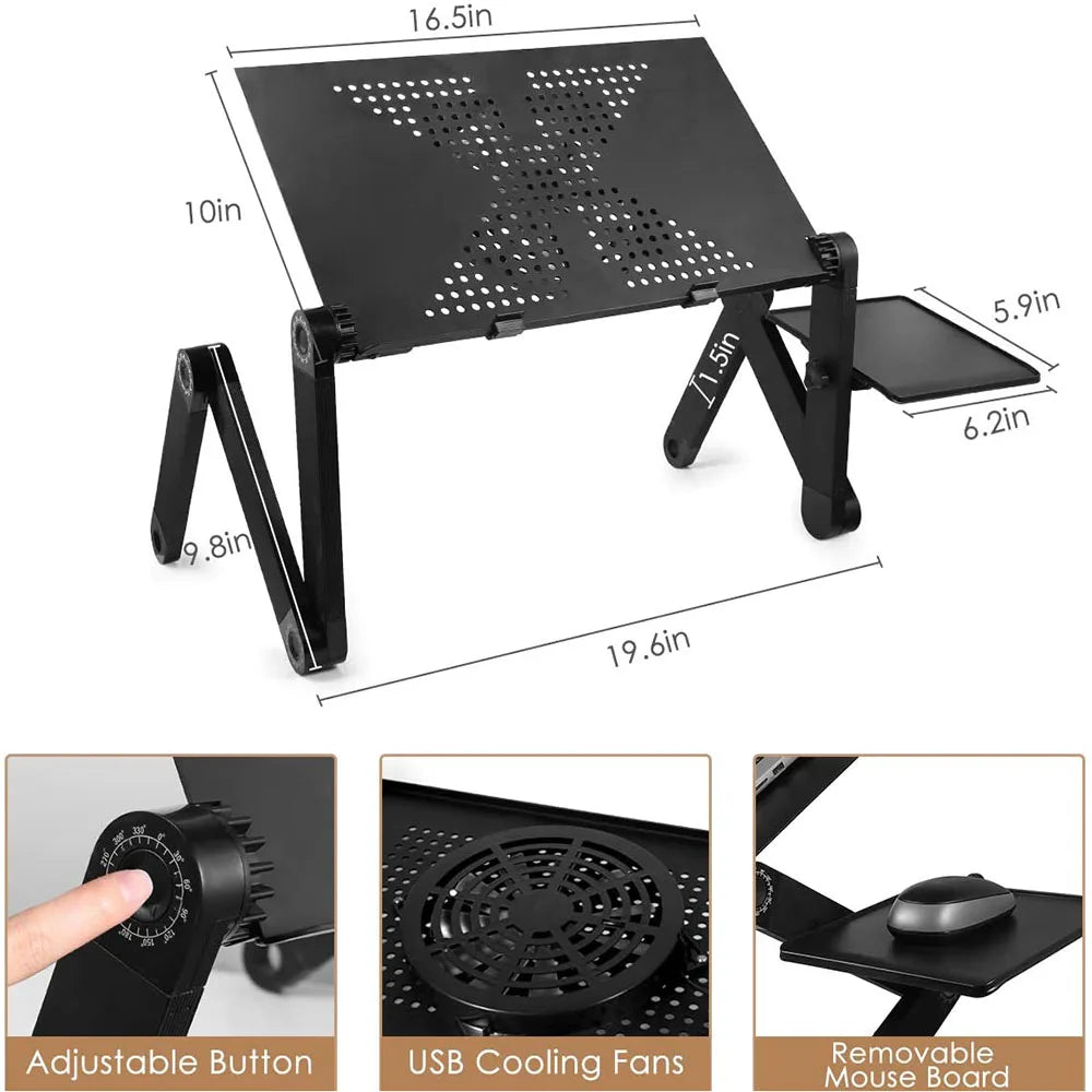 360° Ergonomic Laptop Stand – Adjustable Portable Productivity & Foldable