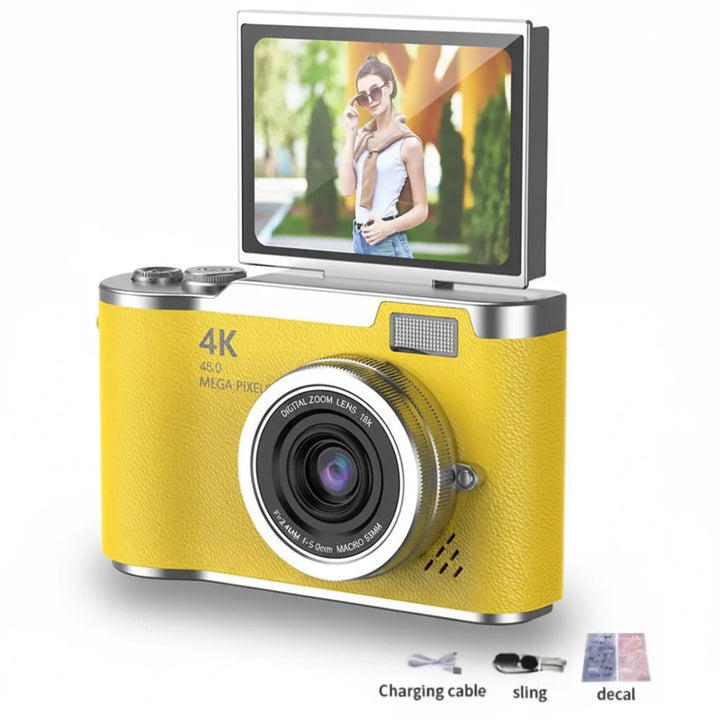 4K Digital Camera – 48MP Flip Screen with 8X Zoom