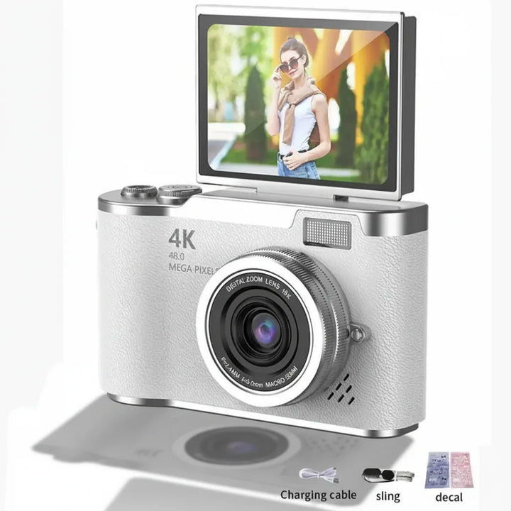 4K Digital Camera – 48MP Flip Screen with 8X Zoom