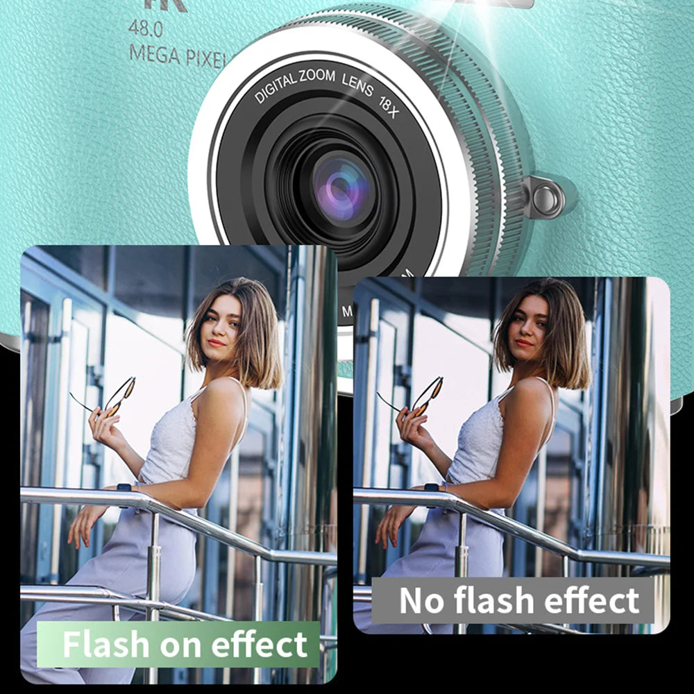 4K Digital Camera – 48MP Flip Screen with 8X Zoom