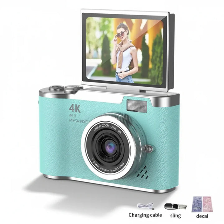 4K Digital Camera – 48MP Flip Screen with 8X Zoom