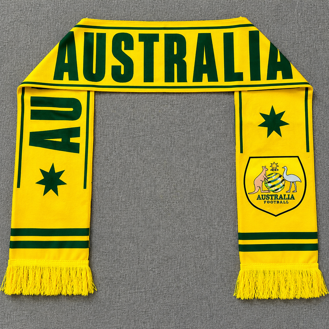 Australia World Cup Fan Scarf – Soccer Sports Supporter & Flag Design