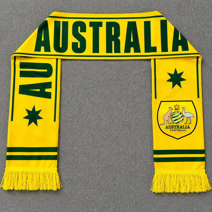 Australia World Cup Fan Scarf – Soccer Sports Supporter & Flag Design