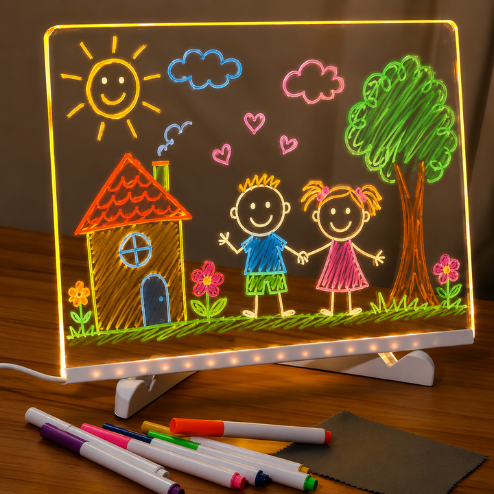 LED Drawing Board for Kids – Reusable Light-Up Writing Tablet