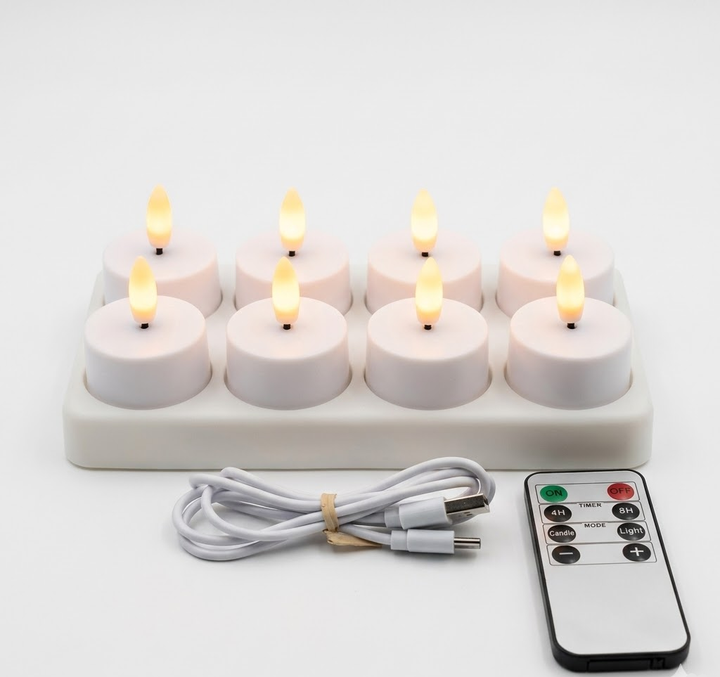Flameless LED Candles – USB Rechargeable Set with Remote & Timer