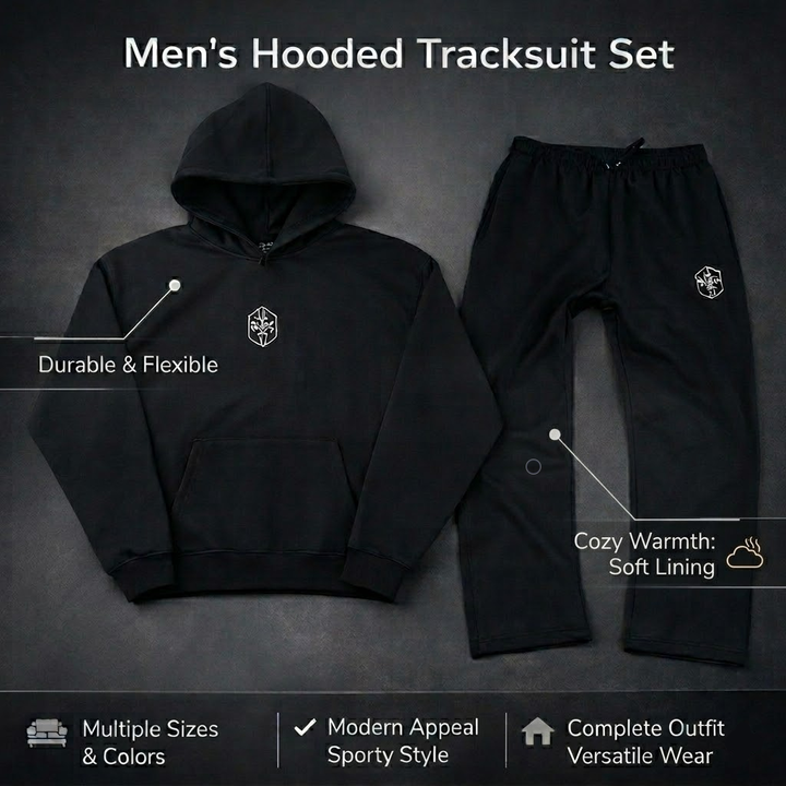 Men's Tracksuit Hooded Full Body Suit Sleepwear Design