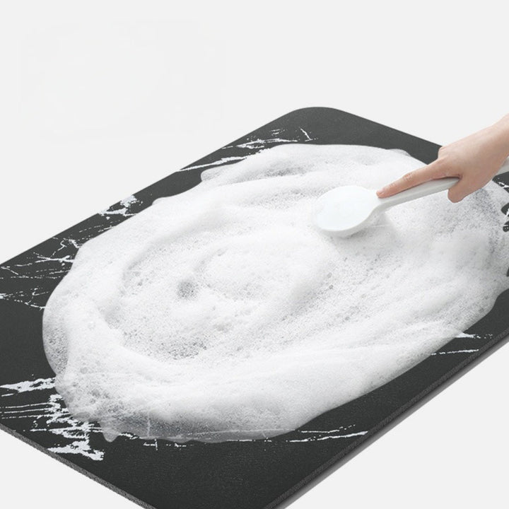 Quick-Dry Diatom Stone Bath Mat – Non-Slip Marble Floor Mat