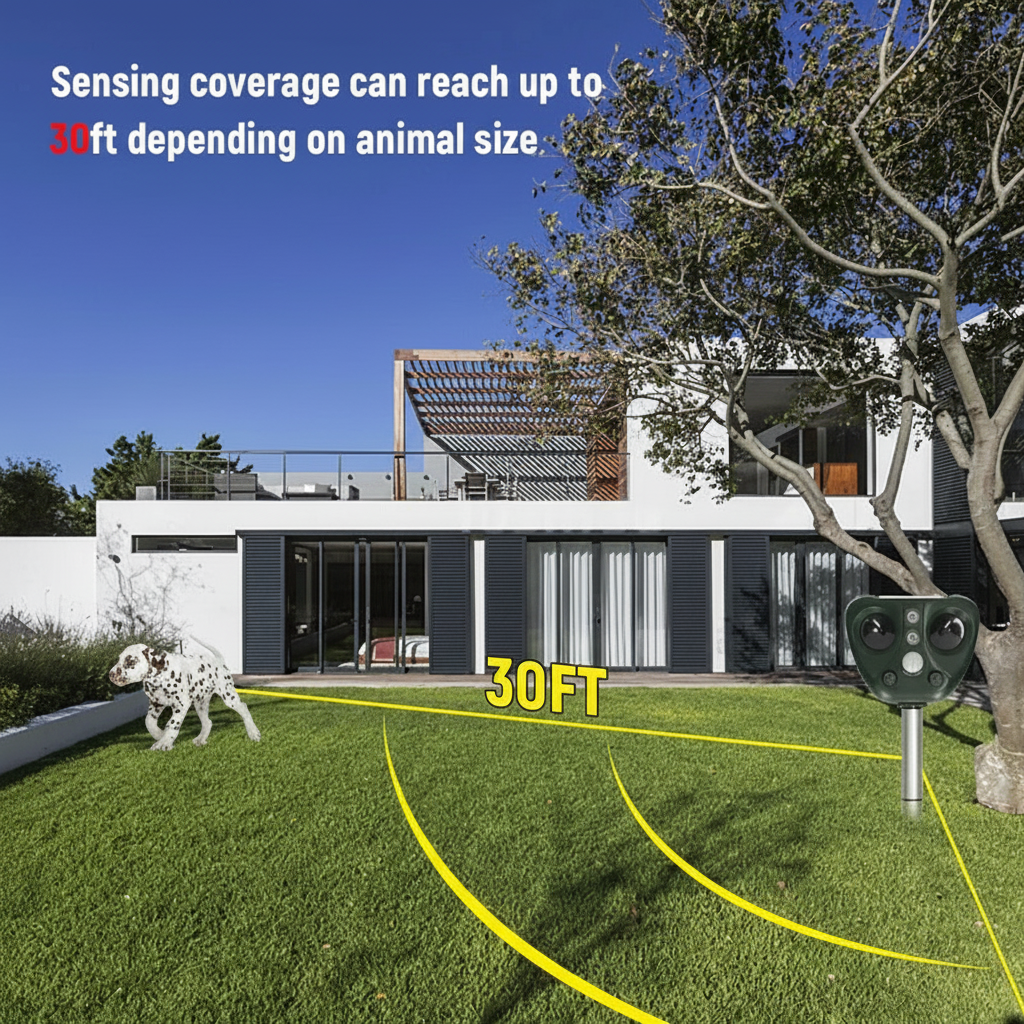 Solar Ultrasonic Bird Repeller – Outdoor Garden Pest Control