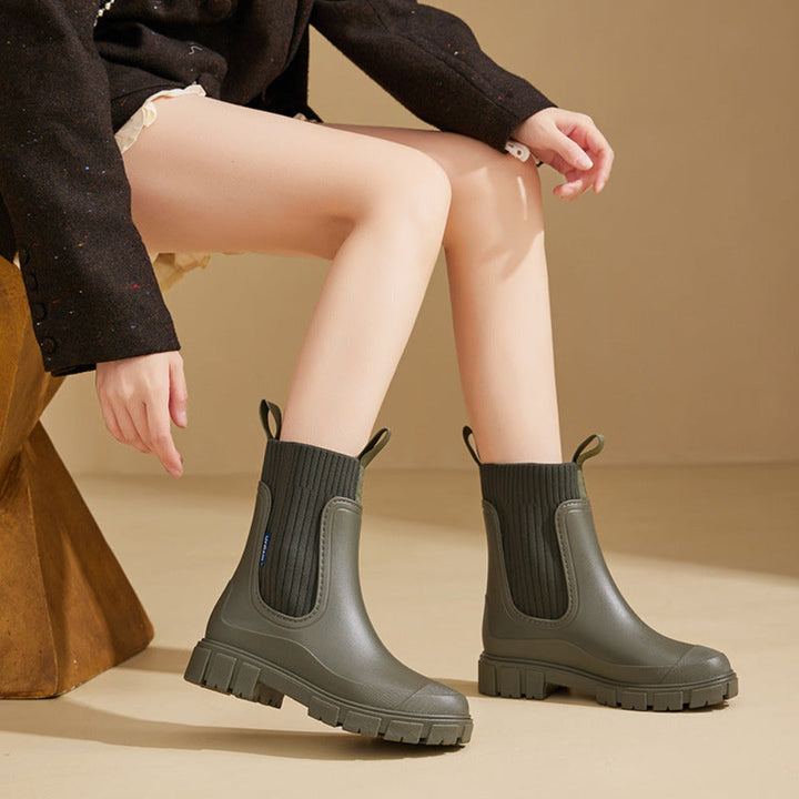 Women's Chelsea Ankle Boots – Waterproof Slip-On & Grip Sole