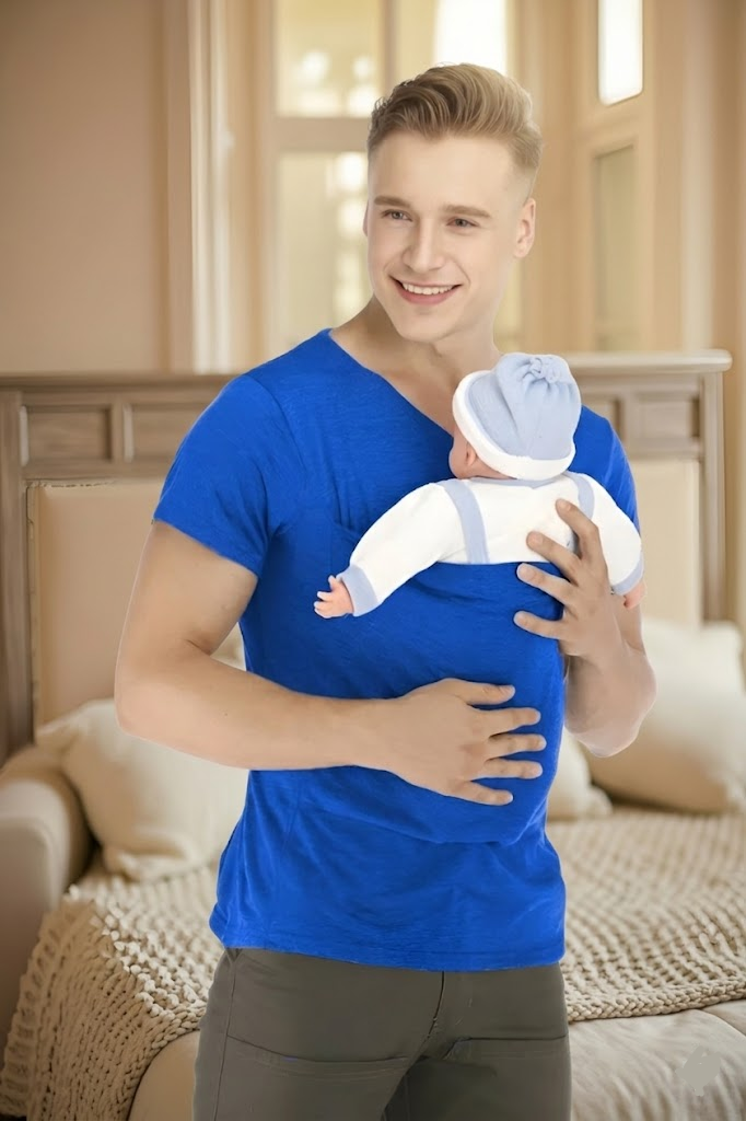 Hands-Free Baby Carrier Tee – Wrap Shirt Infant Holder