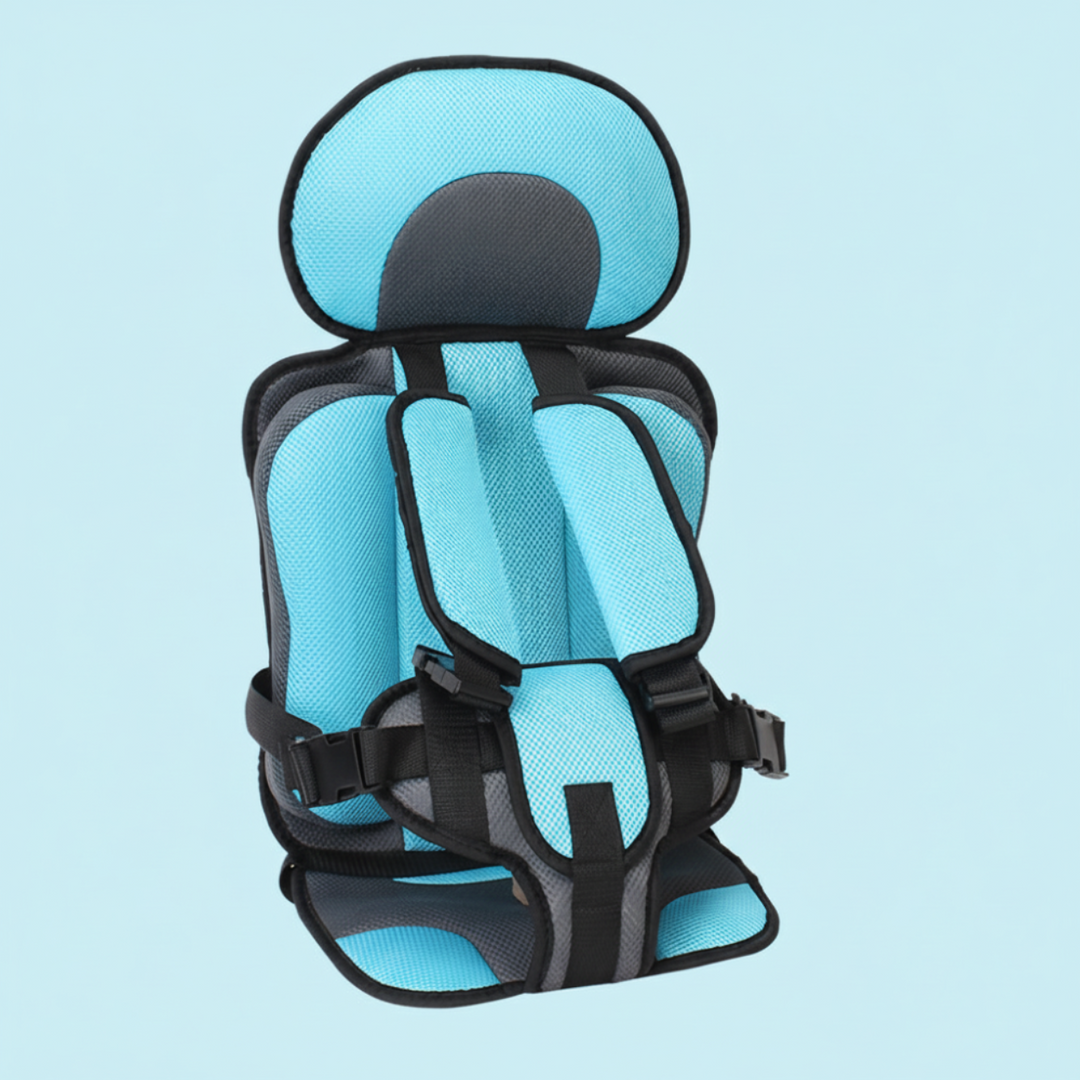 Portable Car Seat Booster – Foldable Travel Seat with Harness