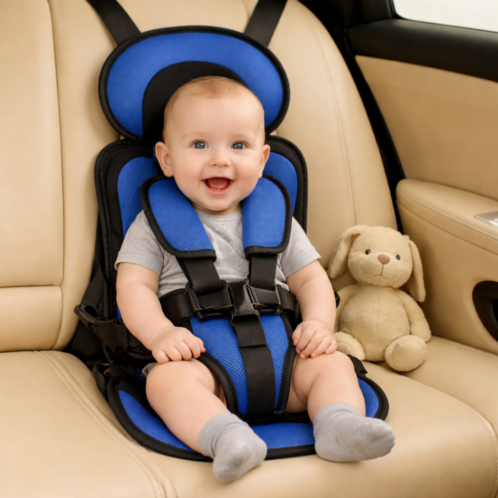 Portable Car Seat Booster – Foldable Travel Seat with Harness