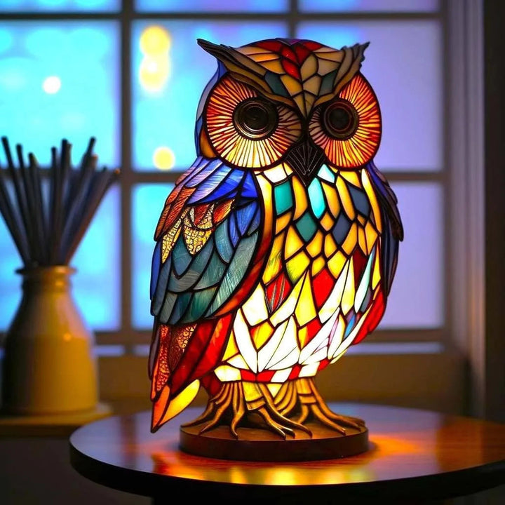 Stained Glass Animal Table Lamp – Decorative Accent Light