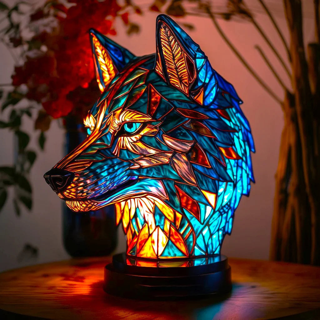 Stained Glass Animal Table Lamp – Decorative Accent Light
