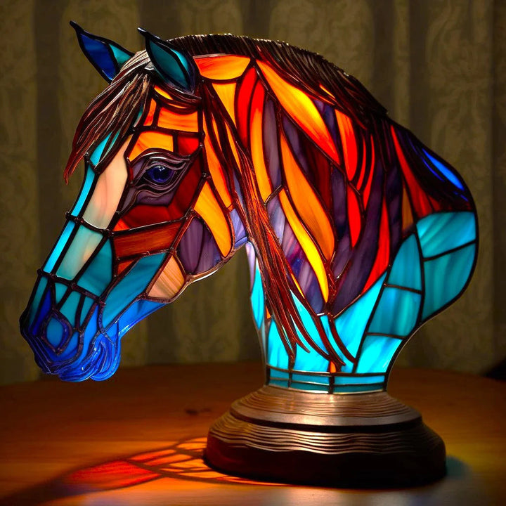 Stained Glass Animal Table Lamp – Decorative Accent Light