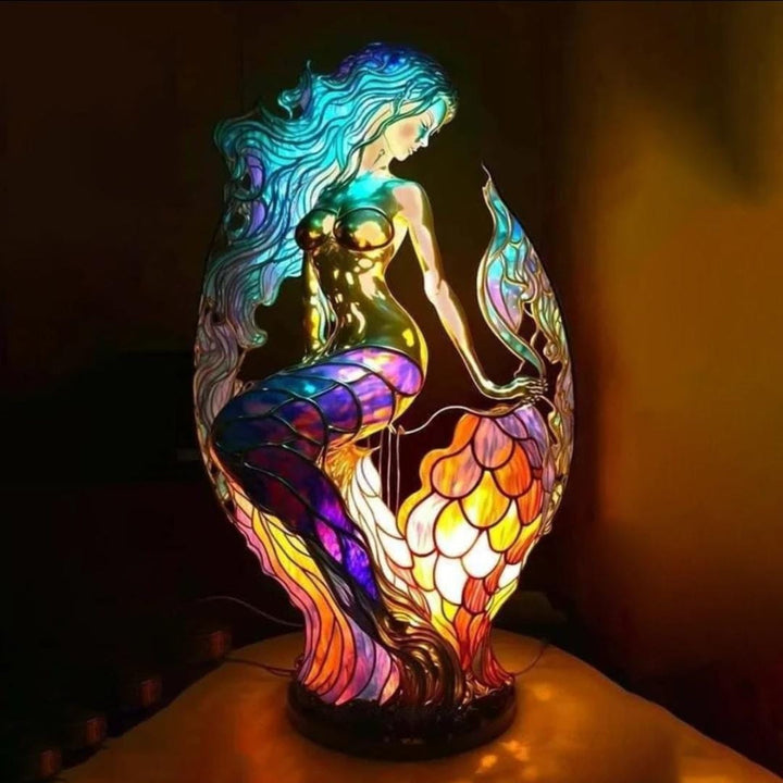 Stained Glass Animal Table Lamp – Decorative Accent Light