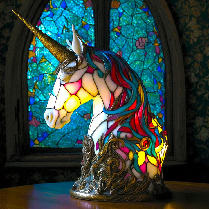 Stained Glass Animal Table Lamp – Decorative Accent Light