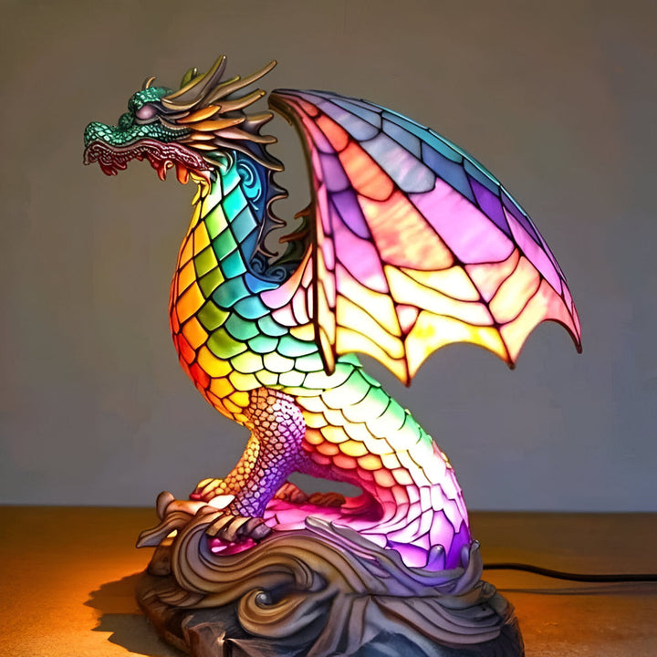 Stained Glass Animal Table Lamp – Decorative Accent Light