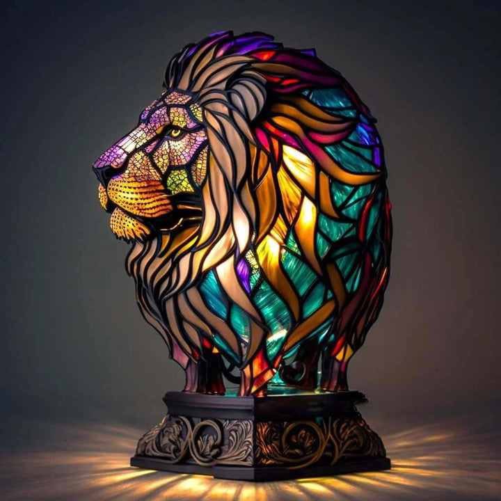 Stained Glass Animal Table Lamp – Decorative Accent Light