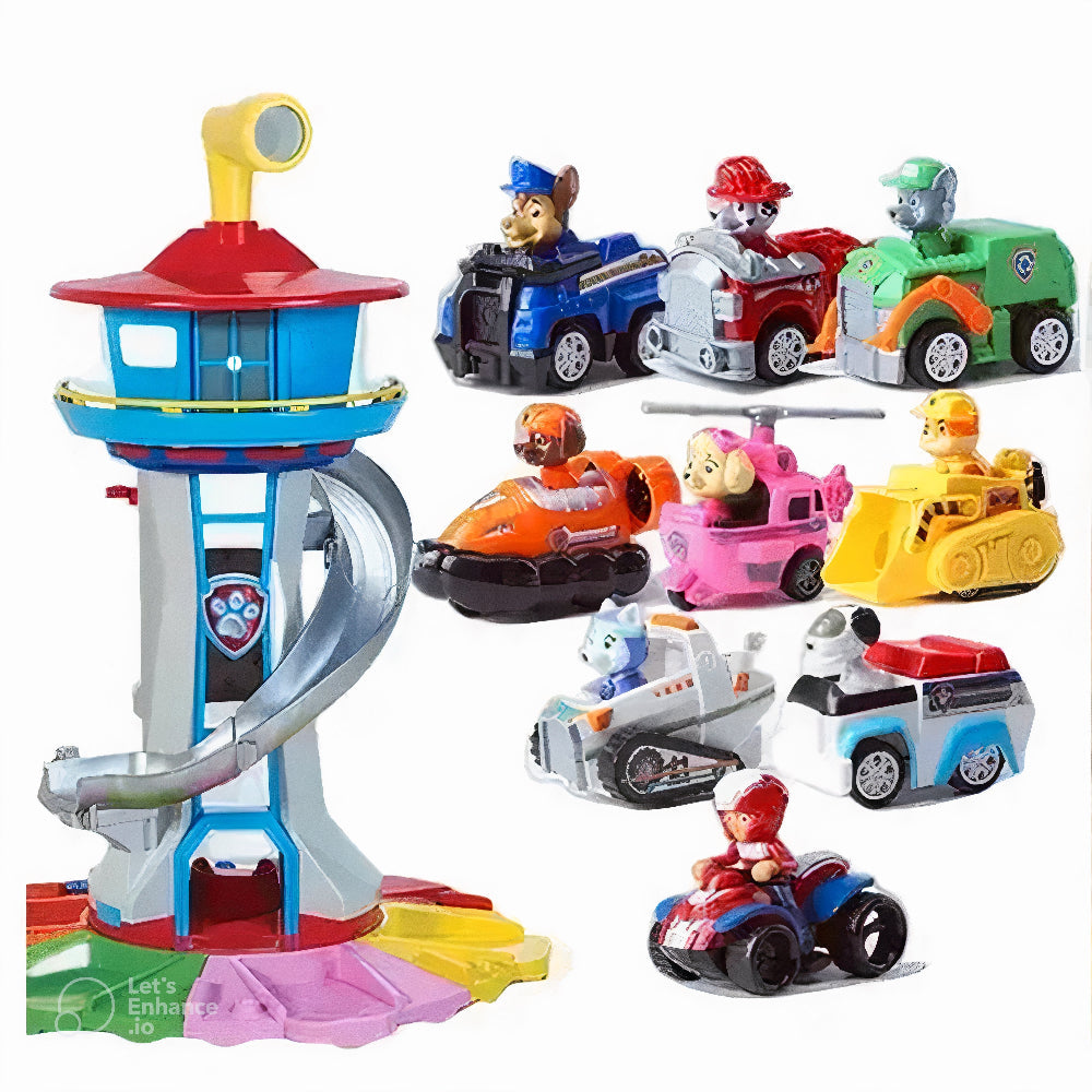 Toy Car Playset Kids Slide Tower Activity Set