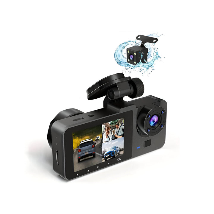 Dash Cam Dual Lens – 1080P 150° Night Vision & Parking Monitor