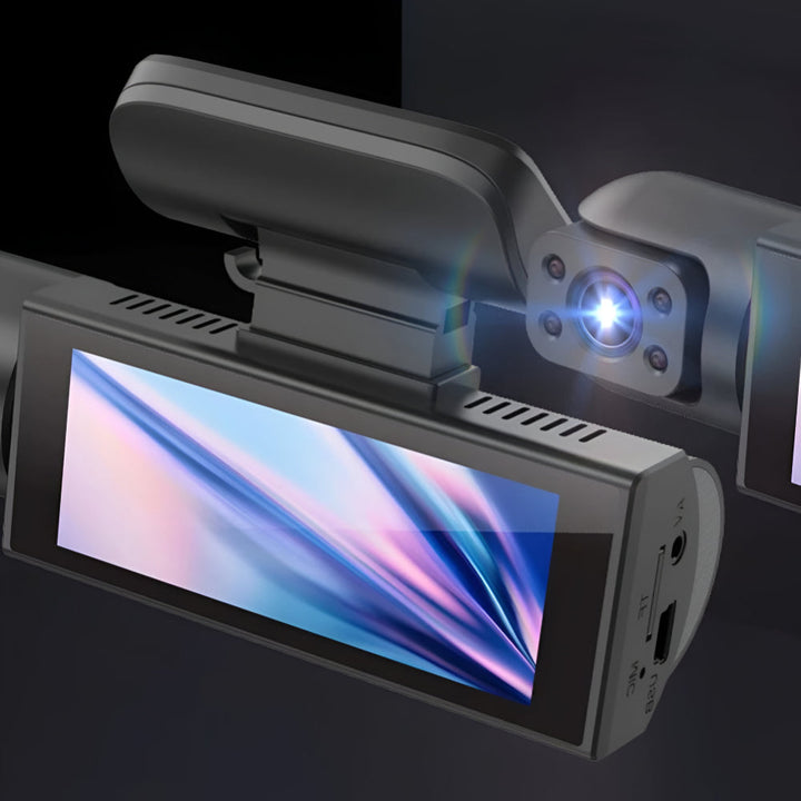 Dash Cam Dual Lens – 1080P 150° Night Vision & Parking Monitor