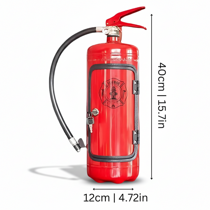 Fire Extinguisher Mini Bar – Handmade Industrial Metal & Bar Gift