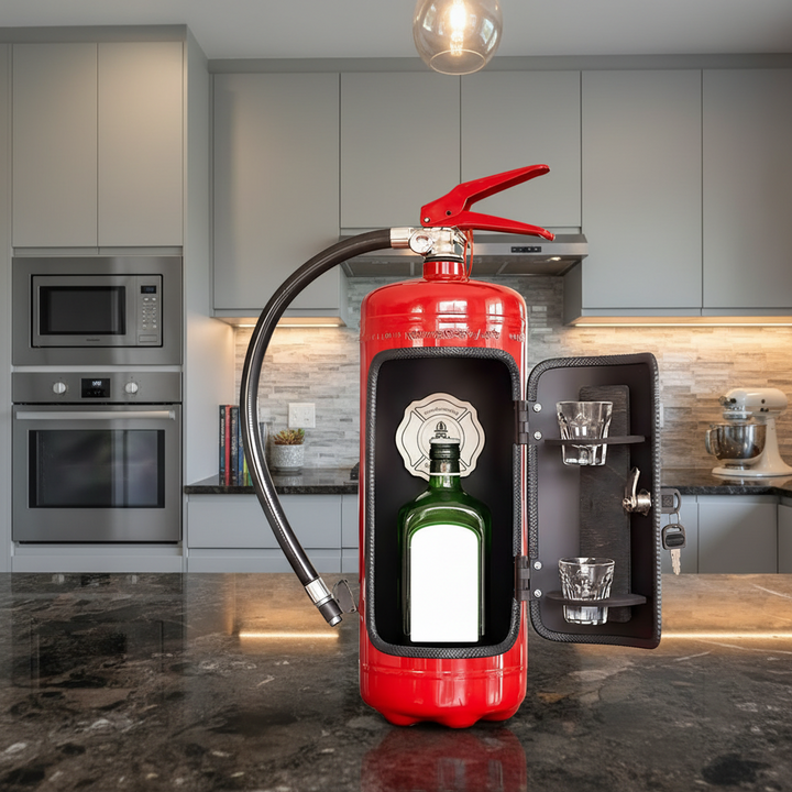 Fire Extinguisher Mini Bar – Handmade Industrial Metal & Bar Gift