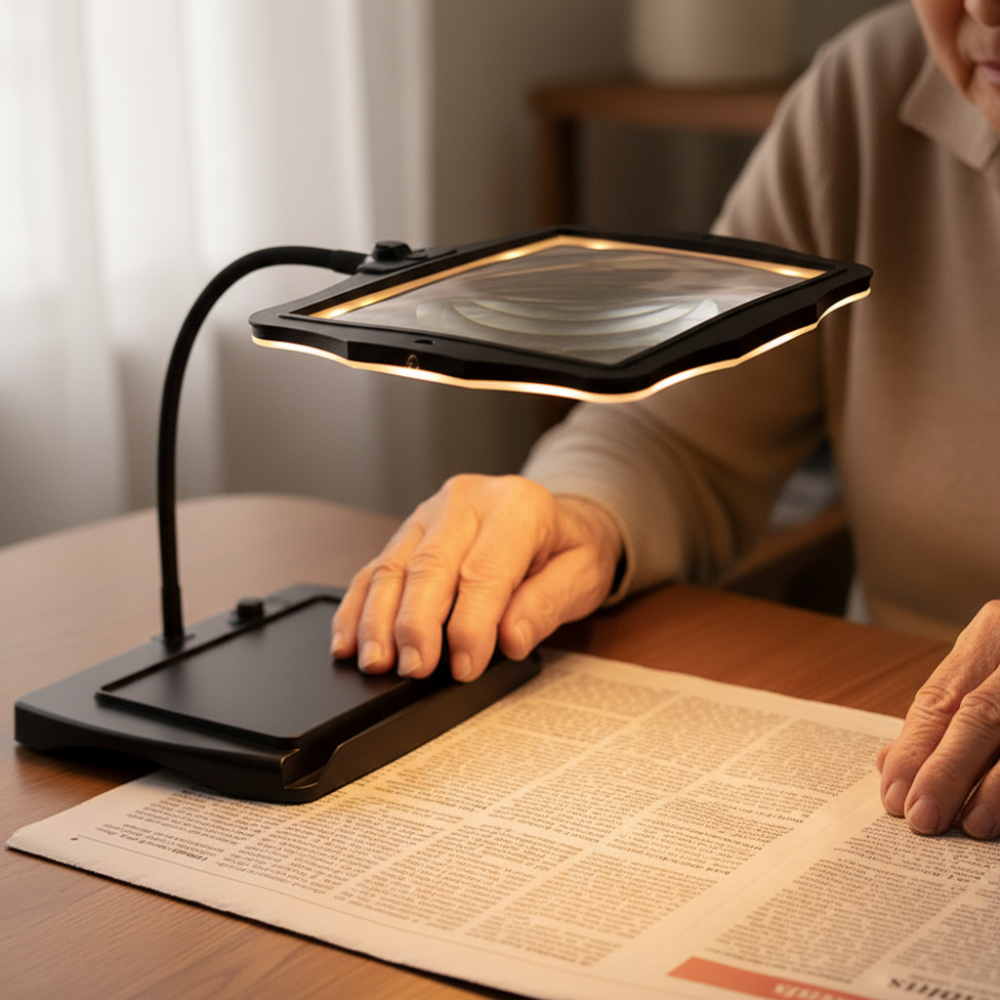 Magnifying Table Lamp – 3X Lens LED Light for Reading & Crafts
