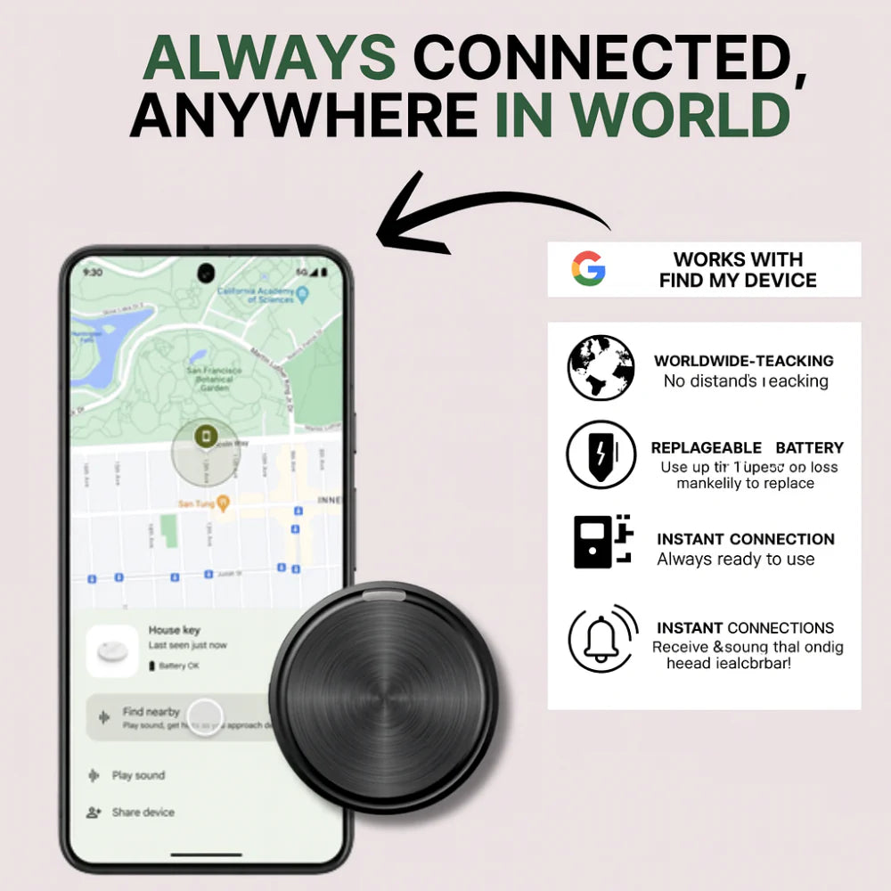 Bluetooth Smart Tracker – Keys & Bags Locator 12-Month Battery
