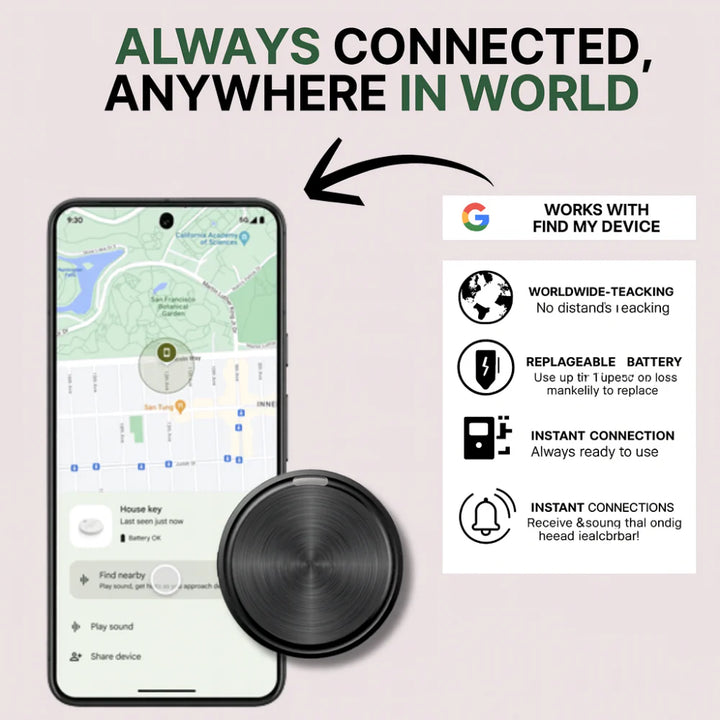 Bluetooth Smart Tracker – Keys & Bags Locator 12-Month Battery