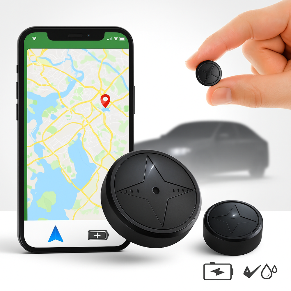 Mini Magnetic GPS Tracker – Waterproof Real-Time Vehicle Tracker