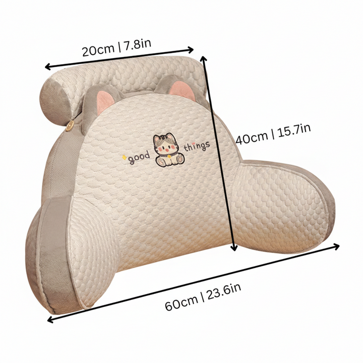 Back Support Pillow – Removable Washable Cover Lumbar & Memory Foam