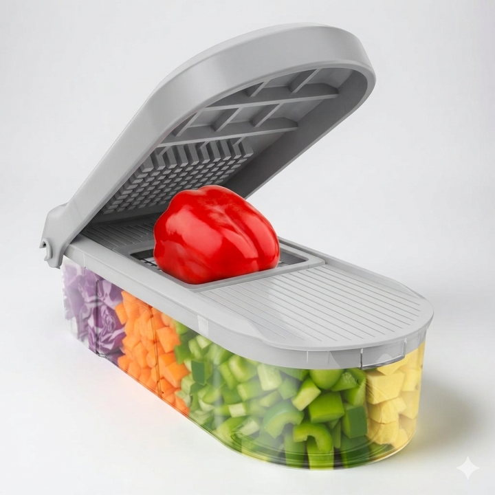 7-in-1 Vegetable Chopper – Manual Slicer & Dicer Set
