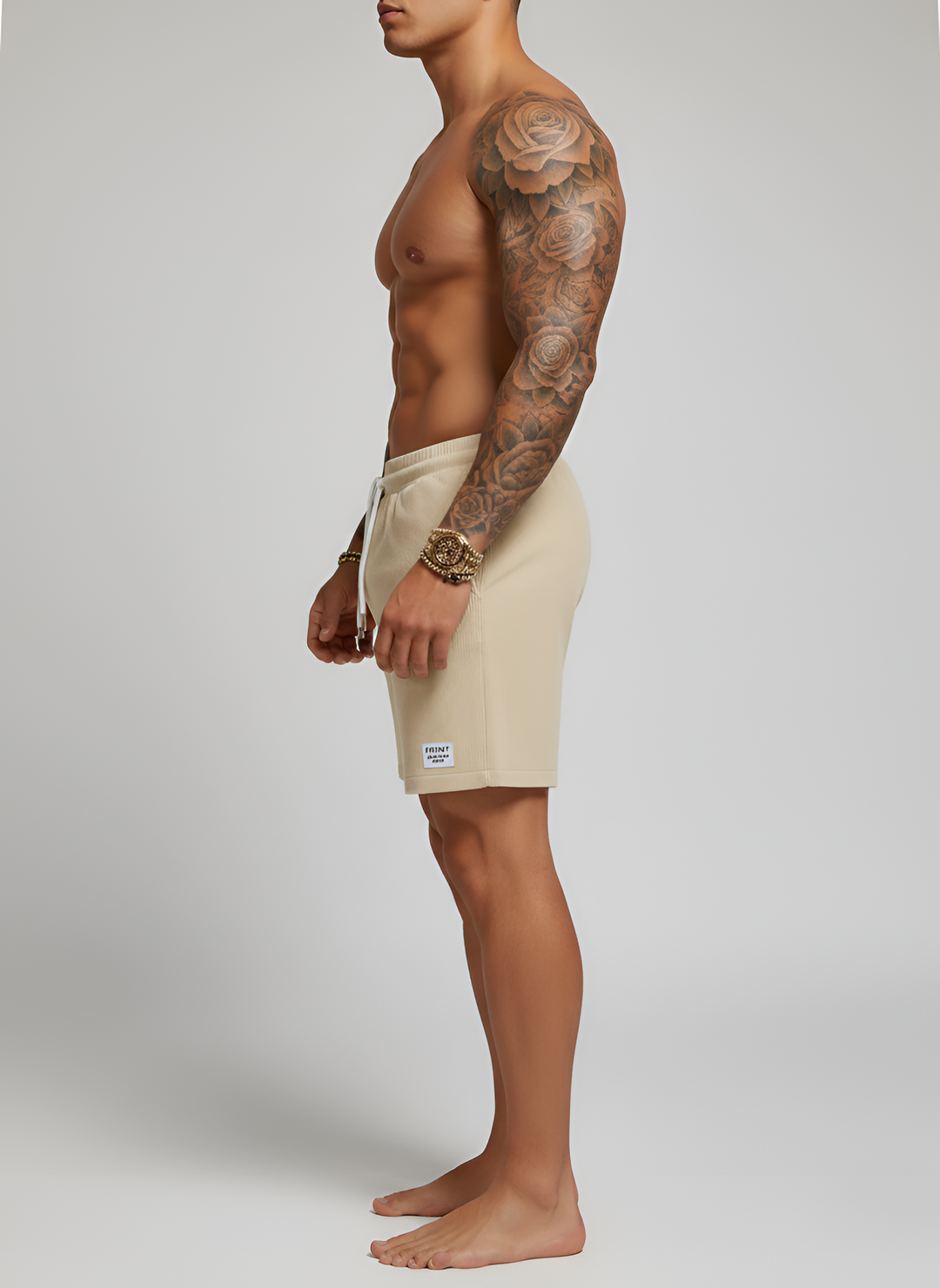 Men's Cotton Lounge Shorts with Elastic Drawstring Waist
