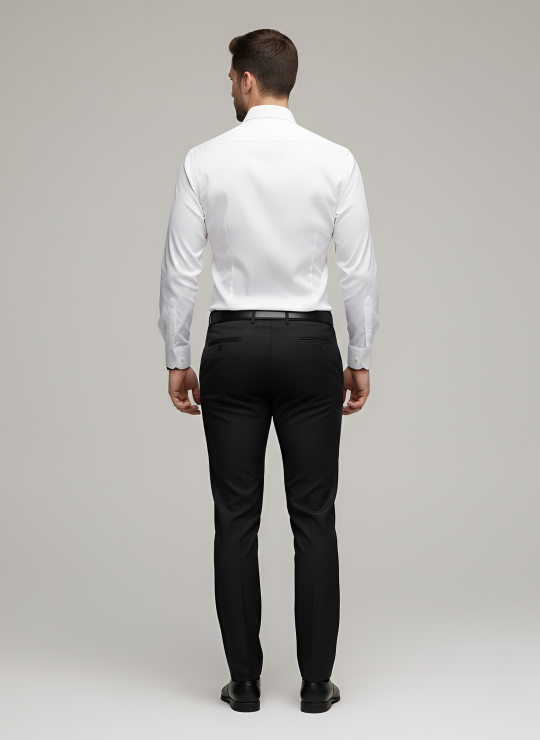 Men's Slim Fit Long Sleeve Button-Up Dress Shirt