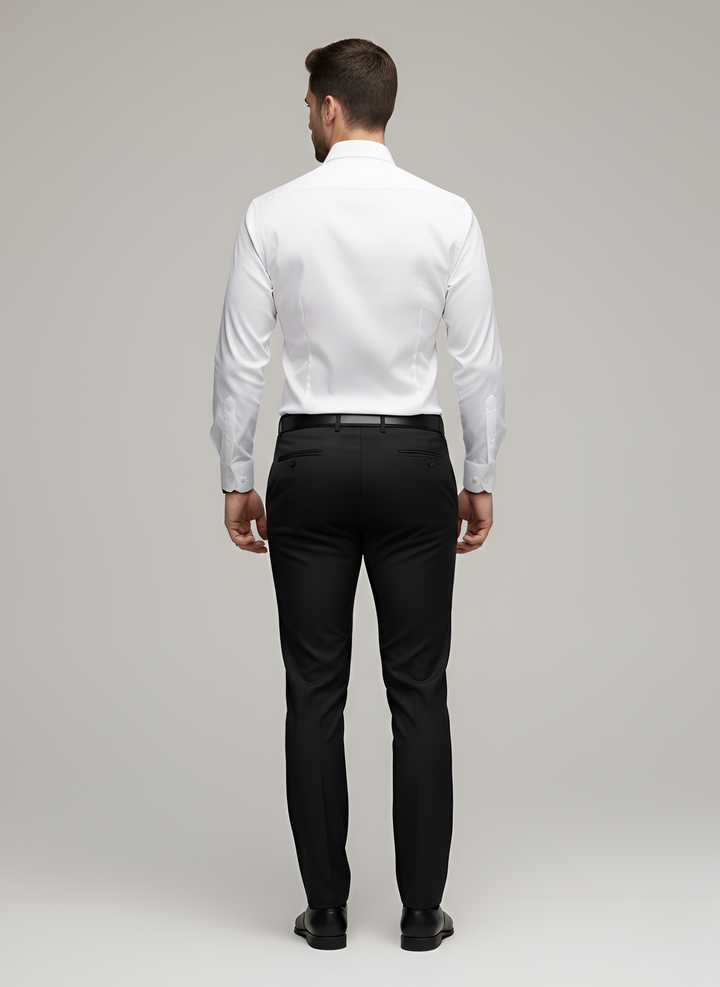 Men's Slim Fit Long Sleeve Button-Up Dress Shirt