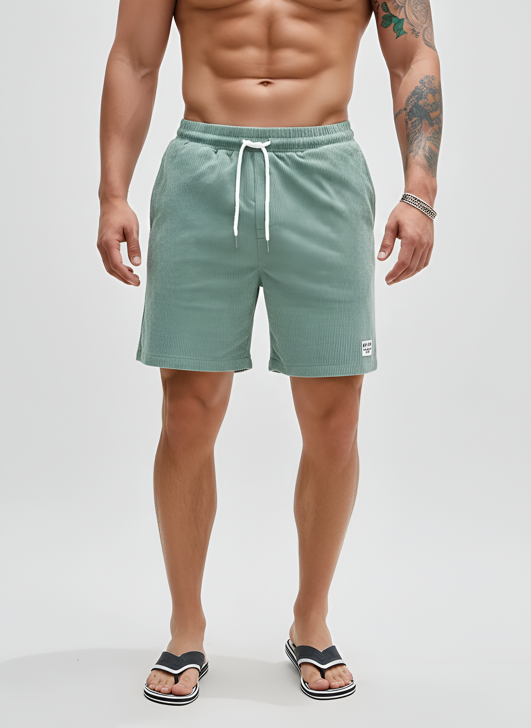 Men's Cotton Lounge Shorts with Elastic Drawstring Waist