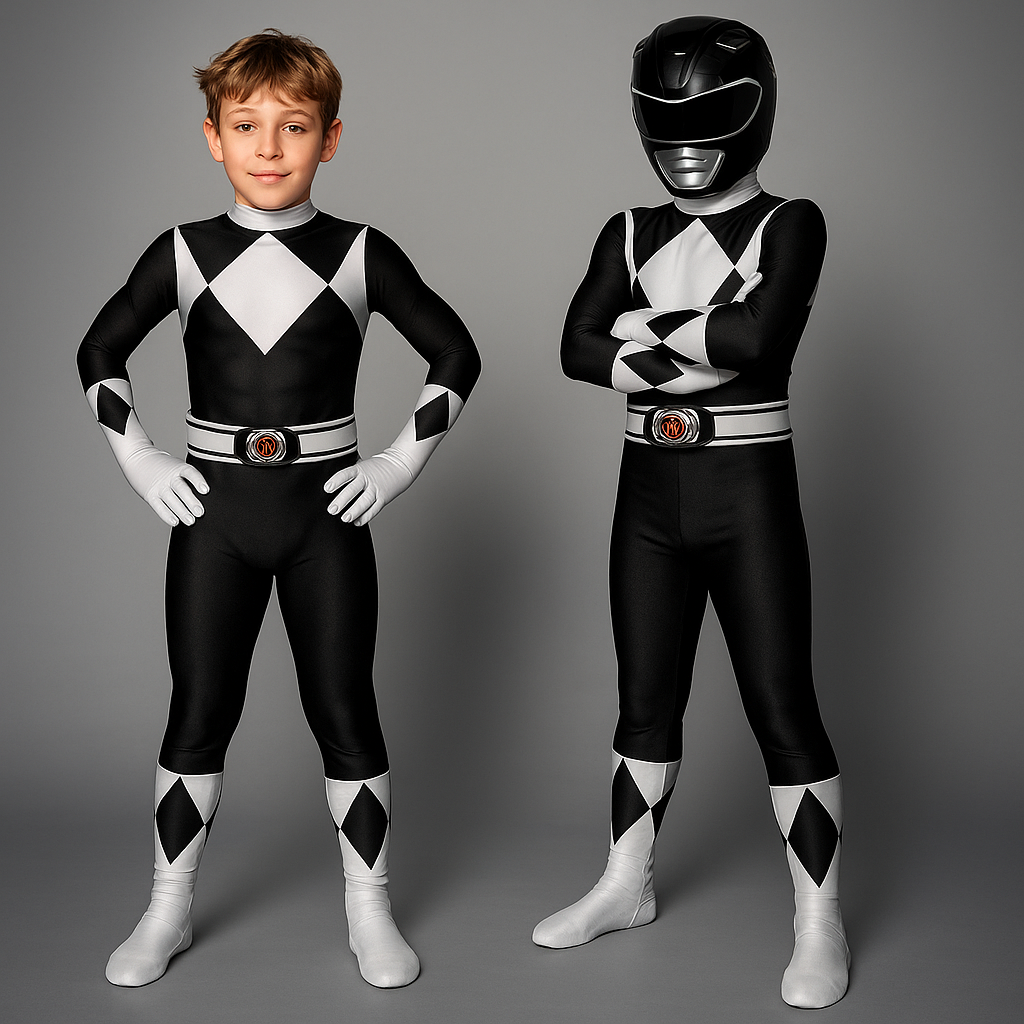 Kids Costume Superhero Jumpsuit Muscle Print Party Outfit