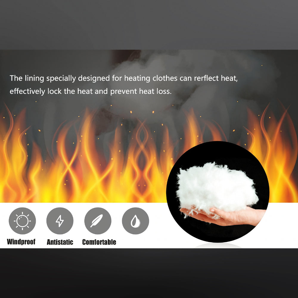 Electric Heated Jacket – Unisex 3 Heat Settings & 10-Hour Battery