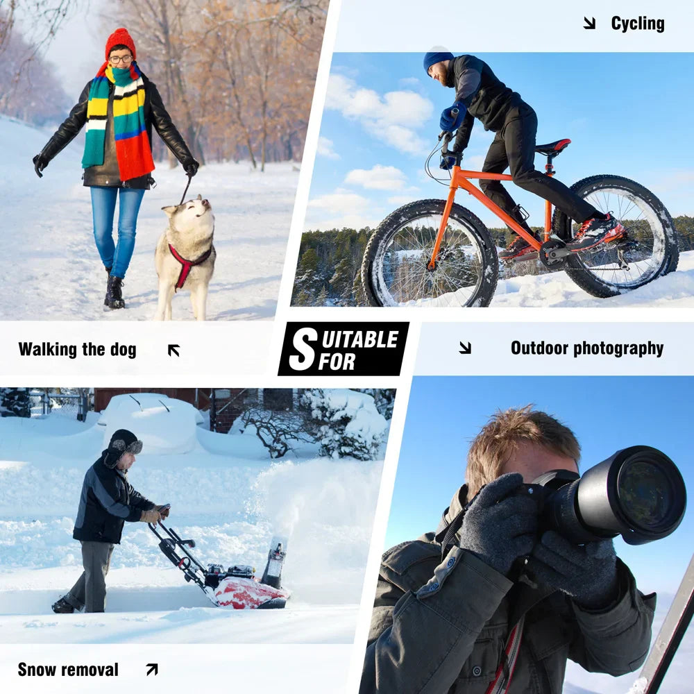Battery Heated Gloves – Waterproof Touchscreen Winter Gloves