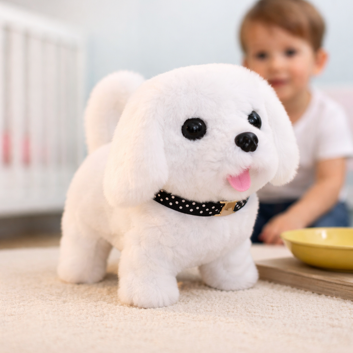 Robot Dog Toy Interactive Plush Puppy Realistic Walking Pet
