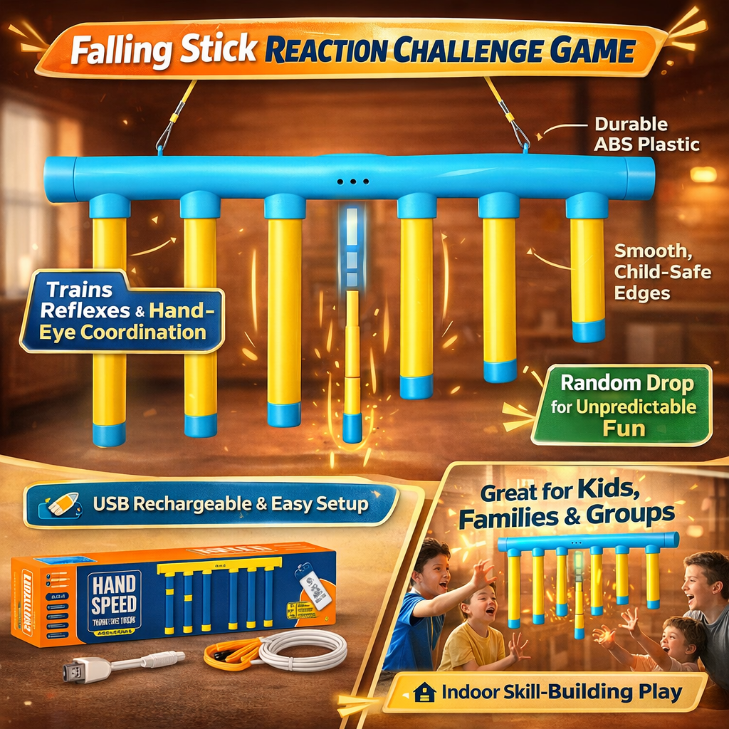 Kids Reflex Reaction Trainer – Falling Stick Catch Game