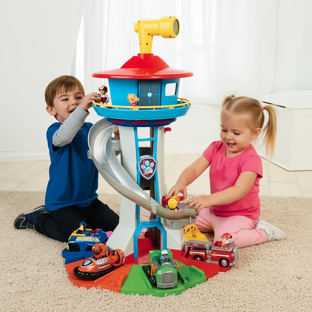 Kids Slide Tower Car Track Playset – Imaginative Race Play