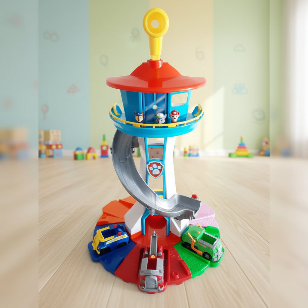 Kids Slide Tower Car Track Playset – Imaginative Race Play
