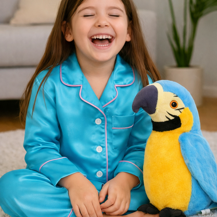 Talking Parrot Plush Toy – Voice Repeat & Interactive Kids Learning