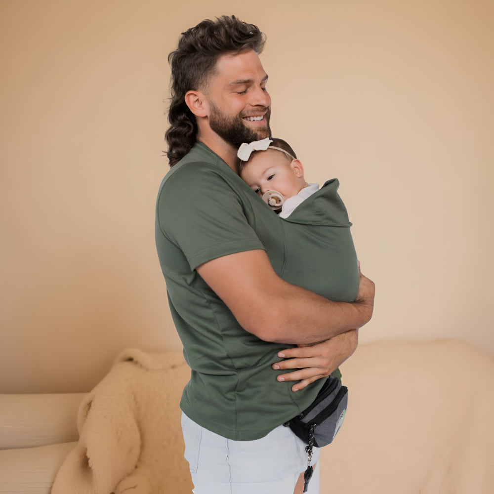 Hands-Free Baby Carrier Tee – Wrap Shirt Infant Holder