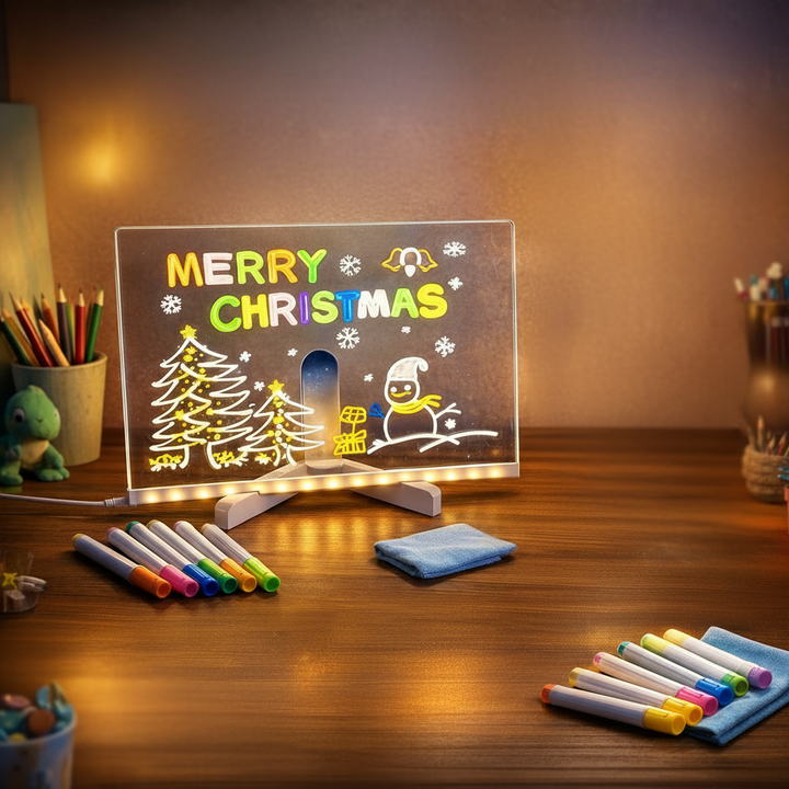 LED Drawing Board for Kids – Reusable Light-Up Writing Tablet