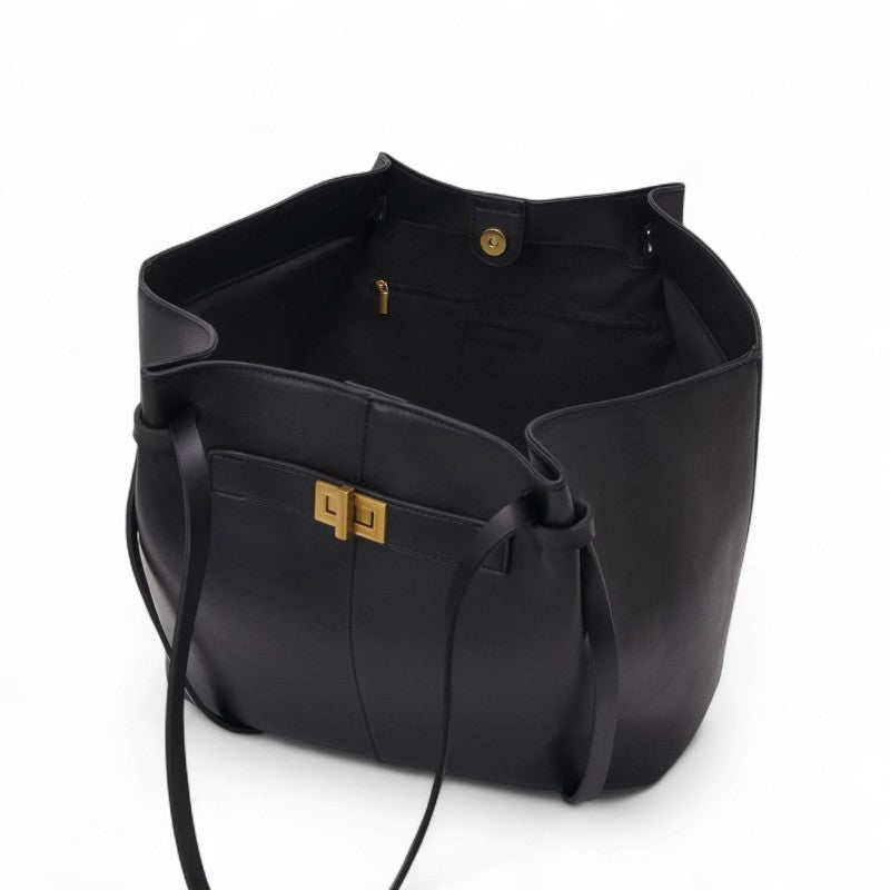 Large Capacity Tote Bag - Synthetic Leather