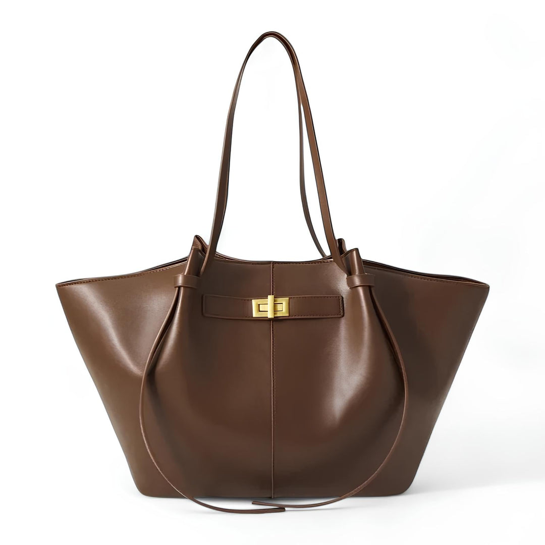 Large Capacity Tote Bag - Synthetic Leather
